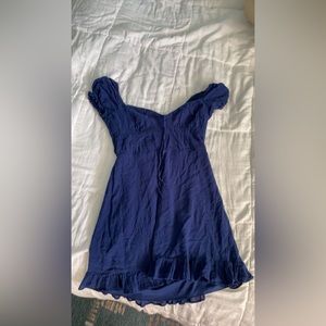 B.Smart dark blue summer dress
